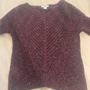 Bar III Women's V-Neck Sweater in Rich Purple